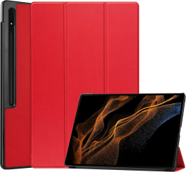 Husa pentru Samsung Galaxy Tab S9 Plus S9 FE+ Plus 12.4 inch UltraSlim de tip stand functie sleep/wake-up Smart Cover model Red Sigloo 