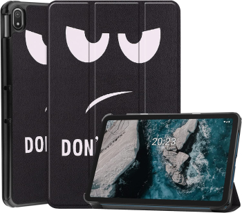 Husa Samsung Galaxy Tab A9+ 11 inch UltraSlim de tip stand cu functie sleep/wake-up Sigloo Dont Touch Me 