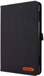 Husa Sigloo pentru tableta Amazon Fire HD 8 sau Fire HD 8 Plus 10th Gen 2020 Release full cover de tip stand model Black Textile 