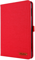 Husa Sigloo pentru tableta Amazon Fire HD 8 sau Fire HD 8 Plus 10th Gen 2020 Release full cover de tip stand model Red Textile 