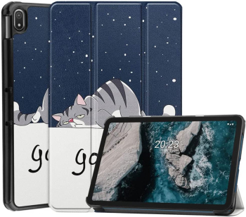 Husa Slim Sigloo Smart Cover Trifold pentru Lenovo Tab M10 Plus 10.6 inch 3rd gen TB-125F TB-128F model Good Night 