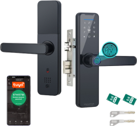 Incuietoare Inteligenta wireless Yala cu Aplicatie Tuya VisionHub® Control de la Distanta WiFi 5 moduri de Acces Cod PIN Amprenta 