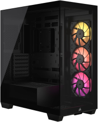 Carcasa Corsair iCUE LINK 3500X RGB Tempered Glass Mid-Tower reverse connection compatible negru