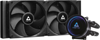 Cooler Chieftec „Iceberg 360” skt. Intel si AMD racire cu lichid 2 x 120mm 500 – 2200 RPM negru 