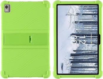 Husa de tip stand Sigloo pentru tableta NOKIA T21 protectie 360 Shockproof din silicon Green 