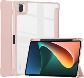 Husa Sigloo pentru tableta Xiaomi Mi Pad 5 Mi Pad 5 Pro Armored cu suport Smart Pen Pink Transparent 