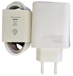 Incarcator Retea 33W Fast Charge Set incarcator retea si cablu USB-C Universal Alb 