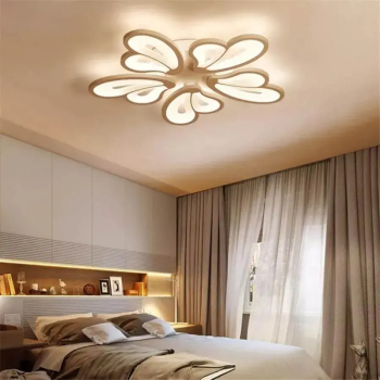 Lustra LED cu Telecomanda Elena 60W 5 Elemente Lumina Rece/Calda/Neutra Dimabila Alb 