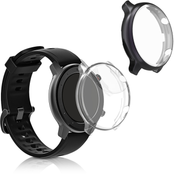 Set 2 Huse pentru Xiaomi Amazfit GTR 2 / Amazfit GTR 2e kwmobile Silicon Negru / Transparent 53907.04 