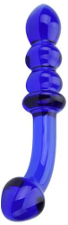 Spectrum Dildo din sticla cu doua capete cu nervuri G-Spot 