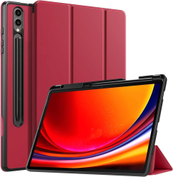 Husa pentru Samsung Galaxy Tab S9 Plus S9 FE+ 12.4 inch UltraSlim de tip stand functie sleep/wake-up Smart Cover model Burgundy Sigloo 