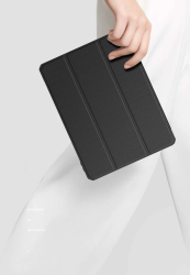 Husa premium pentru tableta Ipad 7 8 9 10.2 inch Sigloo cu suport Smart Pen Dux Ducis Toby Black 