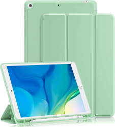 Husa premium pentru tableta Ipad 7 8 9 10.2 inch Sigloo interior de PU sintetic suport Smart Pen spate policarbonat rezistenta socuri 