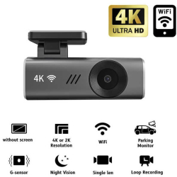 Camera Auto de bord 4K BLLEXAR® Smart Dash Cam Camera de bord ultracompacta FULL HD 4K 2160P sau 2K Inregistrare in bucla Vedere 