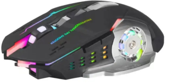 Mouse fara fir reincarcabil pentru gaming Mouse Bluetooth silentios USB mecanic E-Sports Iluminare din spate PC Gamer Mouse NEGRU 