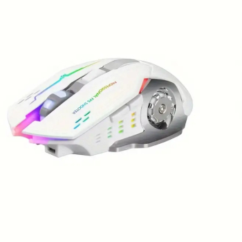 Mouse fara fir reincarcabil pentru gaming Mouse Bluetooth silentios USB mecanic E-Sports Iluminare din spate PC Gamer Mouse ALB 