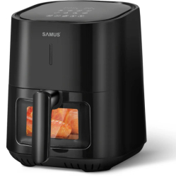 Friteuza cu aer cald Samus AF4-S1200DW 1200 W 4 L Panou de control digital tactil Timer 0-60 min 8 ProgrameTehnologia Fry-Force 360° 