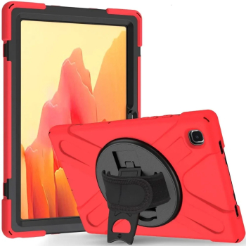 Husa Shockproof Armor Sigloo pentru tableta Amazon Fire HD10 HD10 Plus 2021 Heavy Duty 2 In1 Hybrid Cover cu suport smart pen Red 