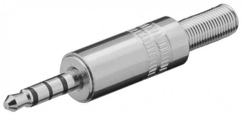 Mufa Jack 3.5 mm 4 pini 4 contacte tata din metal Goobay 