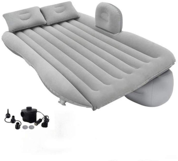 Saltea Auto SIKS Gonflabila Pentru Bancheta 2 Perne Incluse Si Pompa GRI 