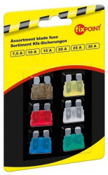 Set sigurante auto 7.5A 10A 15A 20A 25A si 30A Fixpoint 19x13mm 