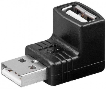 Adaptor USB A tata - A mama 90 grade Goobay 