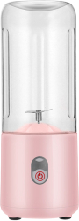 Blender Portabil EcoBlend Max ONSG® Puternic Tehnologie Avansata Otel Inoxidabil 6 Lame 500ml USB Reincarcabil Roz 