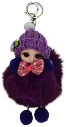 Breloc puf mov model bebelus happy 