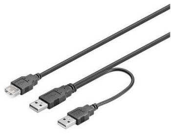 Cablu 2x USB A tata la USB A mama 30cm Goobay 