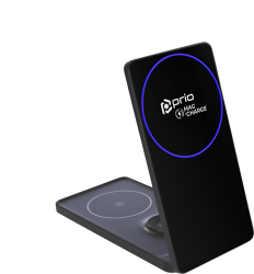Incarcator wireless Prio 3in1 ONSG® Mag Charger telefon/casti/ceas cablu USB Type-C inclus 1.2m lungime cablu Negru 
