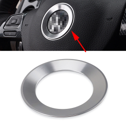 Inel Ornament emblema volan VW Polo Golf Tiguan Jetta Passat Scirocco argintiu 