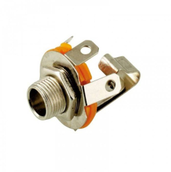 Mufa audio Jack 6.35 mm mono mama metal panou cu contact de comutare Goobay 