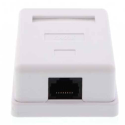 Priza simpla UTP cat6 RJ45 neecranat pe tencuiala Well 