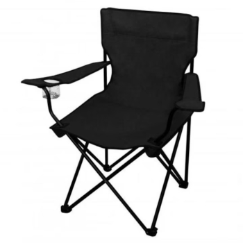 Scaun Pliabil Camping Pescuit Negru 52 X 52 X 80 Cm 