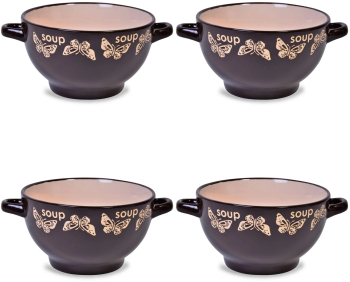 Set boluri supa 4 piese 650 ml Ceramica Maro Crem 