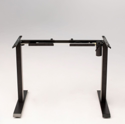 Birou reglabil electric LiftUp inaltime reglabila controler sus/jos 1 motor cadru negru blat stejar 140x70 cm nou 