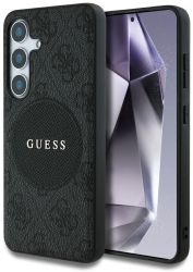 Husa pentru Samsung Galaxy S25 - Guess 4G Circle Classic Logo MagSafe GUHMS25SP4PGRSGK - Black 
