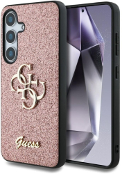 Husa pentru Samsung Galaxy S25 - Guess Glitter Script Big 4G Logo GUHCS25SHG4SGP - Pink 