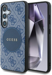 Husa pentru Samsung Galaxy S25 Plus - Guess 4G Circle Classic Logo MagSafe GUHMS25MP4PGRSGB - Blue