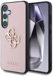Husa pentru Samsung Galaxy S25 Plus - Guess Hardcase 4G Grained Big and Classic Logo GUHCS25MPGT4MBP - Pink 