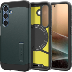 Husa pentru Samsung Galaxy S25 Plus - Spigen Tough Armor MagSafe - Abyss Green 