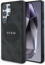 Husa pentru Samsung Galaxy S25 Ultra - Guess 4G Circle Classic Logo MagSafe GUHMS25LP4PGRSGK - Black 