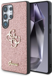 Husa pentru Samsung Galaxy S25 Ultra - Guess Glitter Script Big 4G Logo GUHCS25LHG4SGP - Pink 
