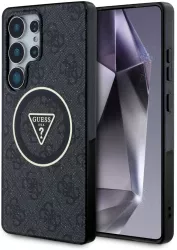 Husa pentru Samsung Galaxy S25 Ultra - Guess IML Metal Glitter 4G Circle Triangle MagSafe GUHMS25LHG4PRTGK - Black 