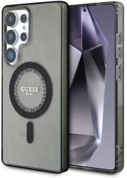 Husa pentru Samsung Galaxy S25 Ultra - Guess IML Rhinestones MagSafe GUHMS25LPFTDTEK - Black