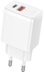 Incarcator ONSG® pentru Priza USB-C si USB-A PD 20W White 