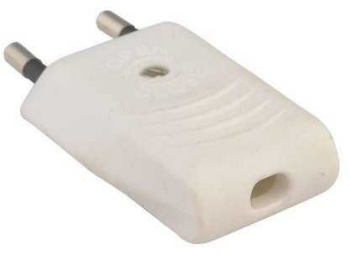 Mufa tata euro iesire dreapta 6A 250V alb Well 