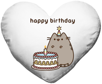 Perna cat pusheen happy birthday cake inima 