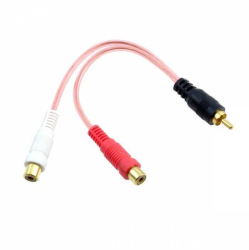 Cablu adaptor Y RCA la 2x RCA mama 0.2m Cabletech 