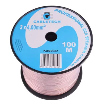 Cablu difuzor CCA 2x4mm transparent Cabletech KAB0361 